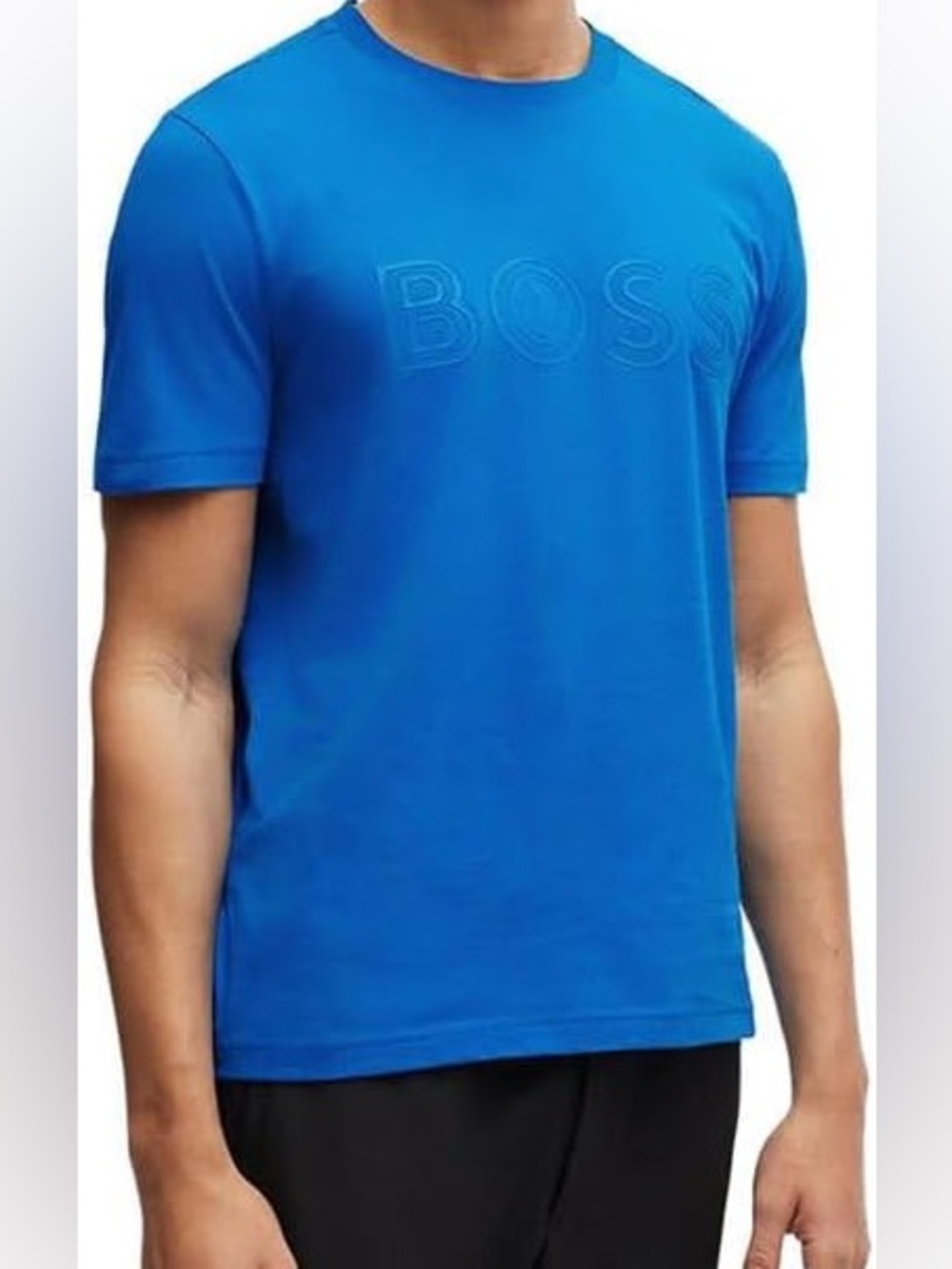 Hugo BOSS Embossed Logo Blue T-Shirt